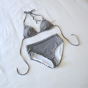 Andie women’s checkered bikini set - like new